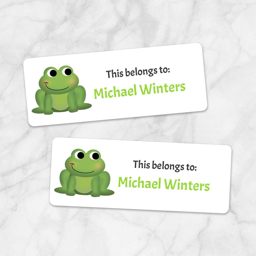 Cute Frog Name Labels for School Supplies - Printable at Printable Planning for only 5.95 cute-frog-name-labels-for-school-supplies-printable-at-printable-planning-for-only-5-95