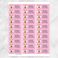 Printable Cute Pink Bee Address Labels at Printable Planning. Sheet of 30 labels.