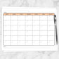 Printable Modern Orange Blank Monthly Calendar - Full Page at Printable Planning.