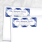 Printable Navy Blue Gingham Pattern Address Labels at Printable Planning. Shown on envelopes.