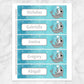 Printable Personalized Coffee Shark Bookmarks at Printable Planning. Sheet of 5 bookmarks.