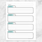 Printable Teal Weekly Calendar Planner Page (left page) at Printable Planning.