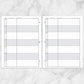 Printable Scheduling Sheet with Notes, pages 1 and 2 with 3-hole punch for printing facing pages, at Printable Planning.