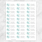 Printable Winter Turquoise Gray Snowflake Address Labels at Printable Planning. Sheet of 30 labels.