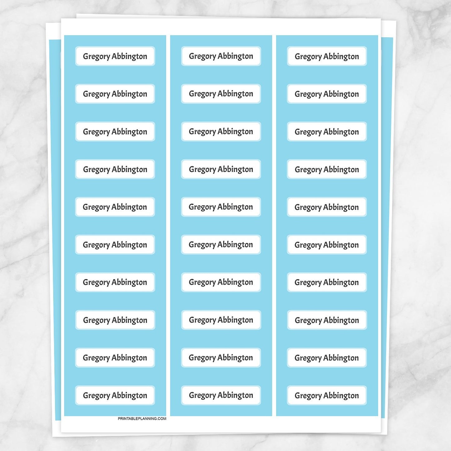 Printable Blue Border Color Name Labels for School Supplies at Printable Planning