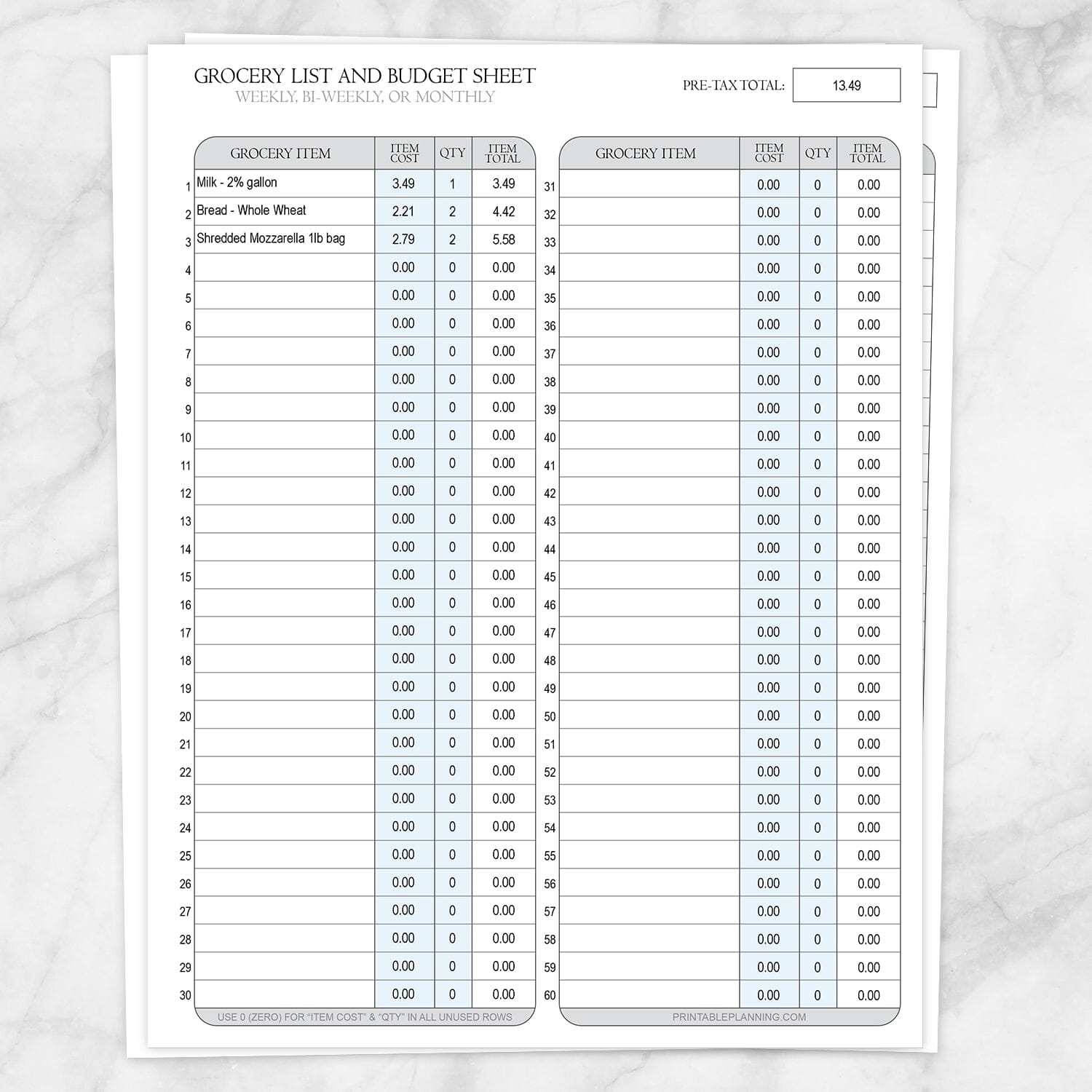 Grocery Budget List and Worksheet - Printable at Printable Planning for only 5.95 grocery-budget-list-and-worksheet-printable-at-printable-planning-for-only-5-95