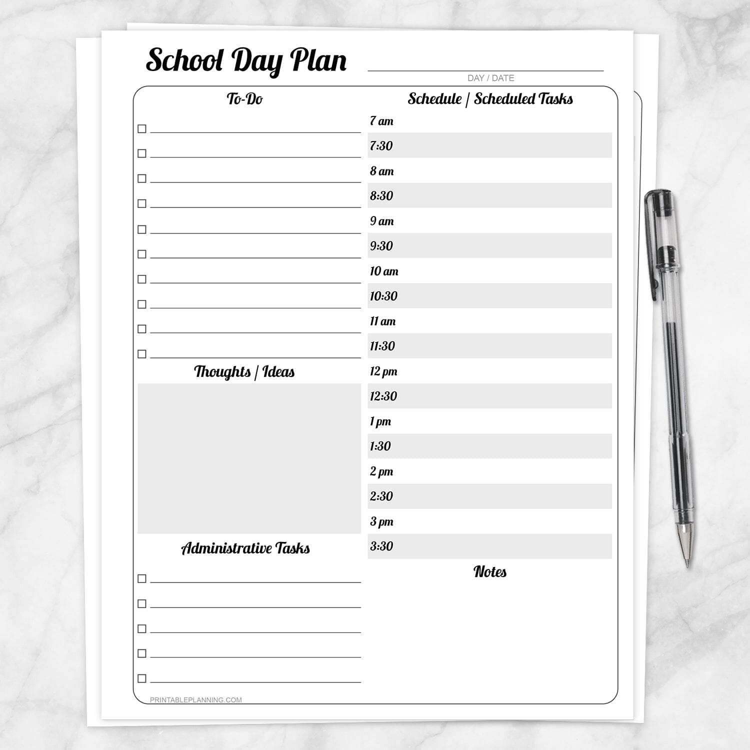 School Day Plan - Teacher Daily Planning Page - Printable at Printable Planning for only 5.95 school-day-plan-teacher-daily-planning-page-printable-at-printable-planning-for-only-5-95