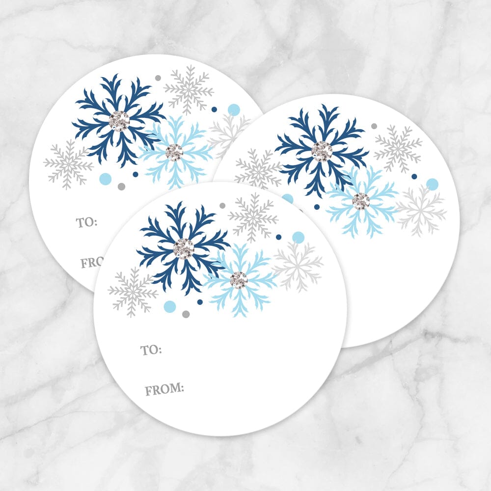 Vintage Christmas Blue Wrapping Paper with Snowflakes Digital Image  Printable Download