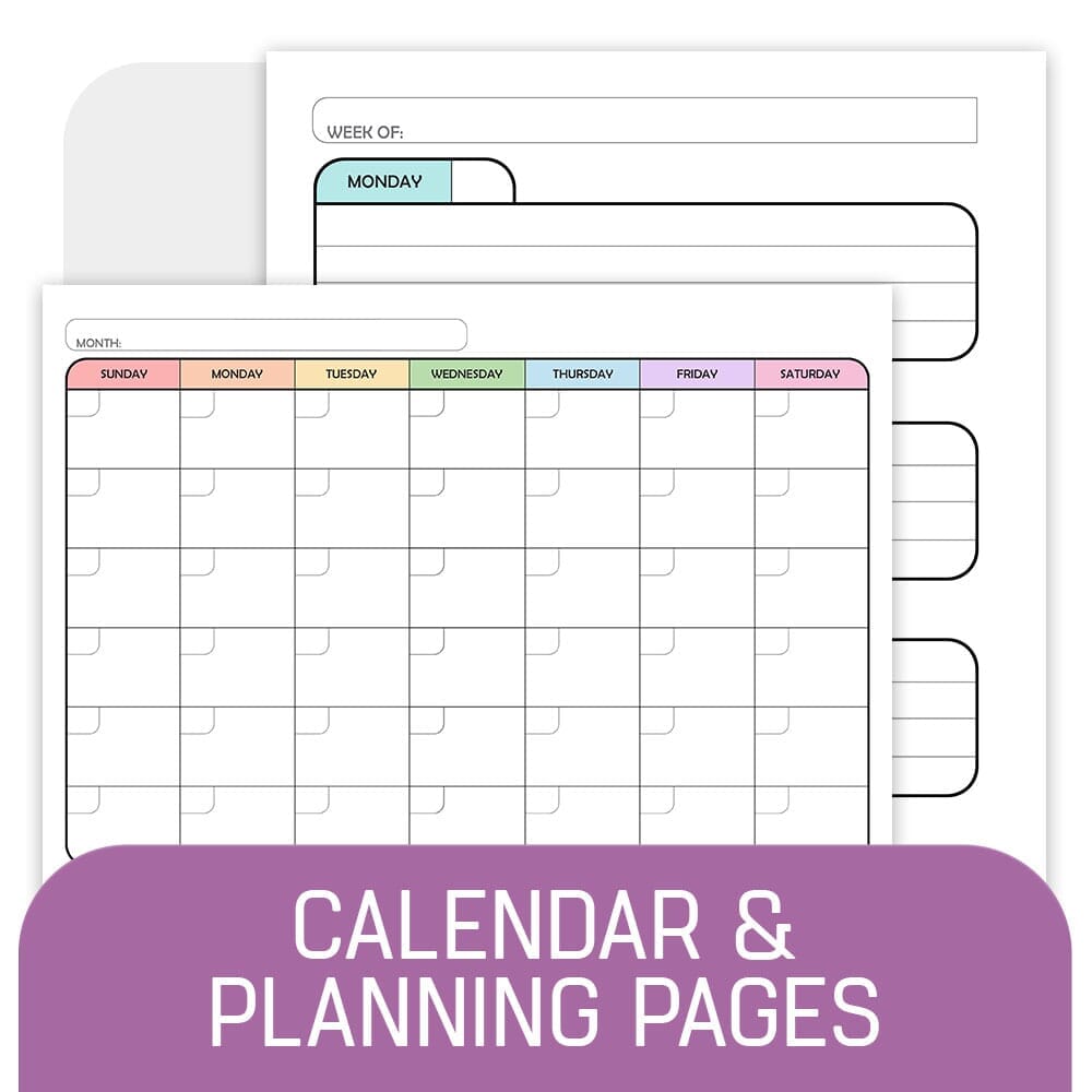 Printable Calendars and Planner Pages | Undated and Blank