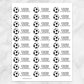Printable Athletic Sports Soccer Ball Address Labels at Printable Planning. Sheet of 30 labels.