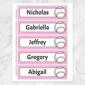 BUNDLE Personalized Baseball Bookmarks Printable At Printable