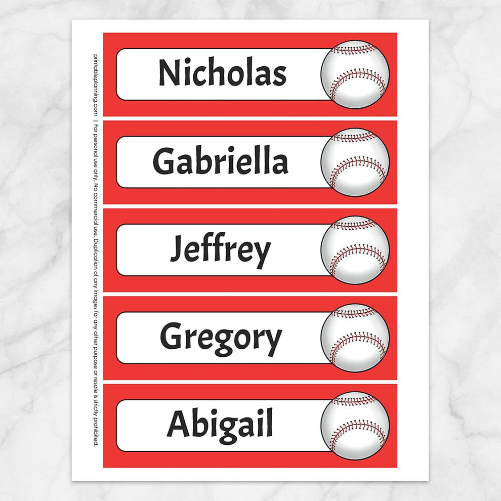 BUNDLE Personalized Baseball Bookmarks Printable At Printable