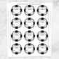 Printable Black and White Buffalo Plaid Gift Tag Stickers at Printable Planning. Sheet of 12 stickers.