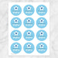 Printable Blue Star Personalized Bookplate Stickers at Printable Planning. Sheet of 12 stickers.