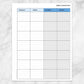 Printable Blue Weekly Lesson Plan for Teachers, School Planning Pages (right side, front page) at Printable Planning.