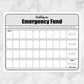 Printable Emergency Fund worksheet (saving by $25s) at Printable Planning.