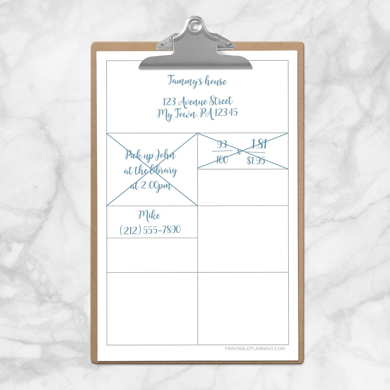 Compartmentalized Scratch Paper - Half Page - Printable at Printable  Planning for only 1.95