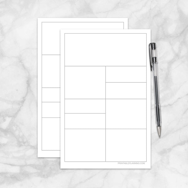 Compartmentalized Scratch Paper - Half Page - Printable at Printable ...
