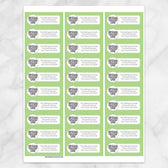 Cute Elephant Green Background Address Labels - Printable at Printable ...