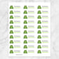 Printable Cute Green Frog Bookplate Labels for Name Labeling Books at Printable Planning. Sheet of 30 labels.