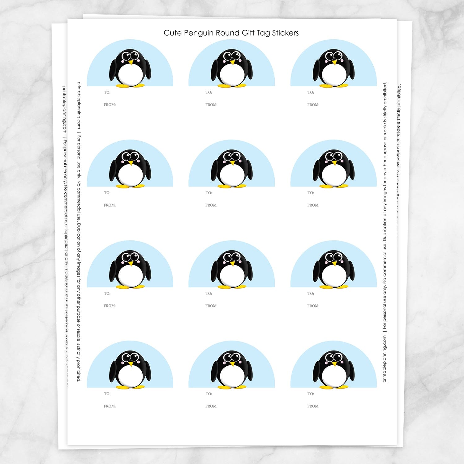 Cute Penguin Gift Tag Stickers - Printable at Printable Planning for only 5.95 cute-penguin-gift-tag-stickers-printable-at-printable-planning-for-only-5-95