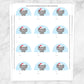 Printable Cute Santa Hat Elephant Gift Tag Stickers at Printable Planning. Sheet of 12 stickers.