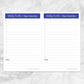 Printable Daily To-Do Lists - 2 Per Page - Task Checklists in navy blue at Printable Planning.