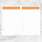 Printable Daily To-Do Lists - 2 Per Page - Task Checklists in orange at Printable Planning.