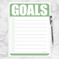 Printable Goals - Green Full Page Checklist at Printable Planning.