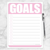 Goals - Pink Full Page and Half Page Checklists - Printable at ...