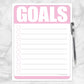 Goals - Pink Full Page and Half Page Checklists - Printable at ...
