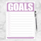Printable Goals - Purple Full Page Checklist at Printable Planning.