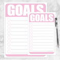 Goals - Pink Full Page and Half Page Checklists - Printable at ...