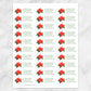 Printable Holiday Personalized Poinsettia Address Labels at Printable Planning. Sheet of 30 labels.