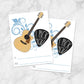 Printable I Pick You Guitar Valentine's Day Cards at Printable Planning. Example of 2 cards.
