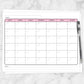 Printable Modern Pink Blank Monthly Calendar - Full Page at Printable Planning.