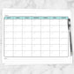 Printable Modern Teal Blank Monthly Calendar - Full Page at Printable Planning.