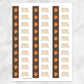Printable Orange Leaf on Brown Fall Address Labels at Printable Planning. Sheet of 30 labels.
