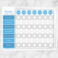 Printable Personalized Chore Chart, Blue Weekly Pages at Printable Planning.