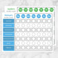 Printable Personalized Chore Chart BUNDLE, Blue Green Weekly Pages at Printable Planning.