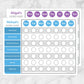 Printable Personalized Chore Chart BUNDLE, Blue Purple Weekly Pages at Printable Planning.