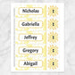 Printable Personalized Happy Sun Bookmarks at Printable Planning. Sheet of 5 bookmarks.