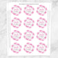 Printable Pink Gingham Love is Sweet Stickers at Printable Planning. Sheet of 12 stickers.
