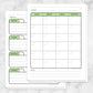 Printable Green Monthly and Weekly Calendar Planner Pages at Printable Planning.