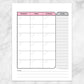 Printable Pink Monthly Calendar Planner Page (right page) at Printable Planning.