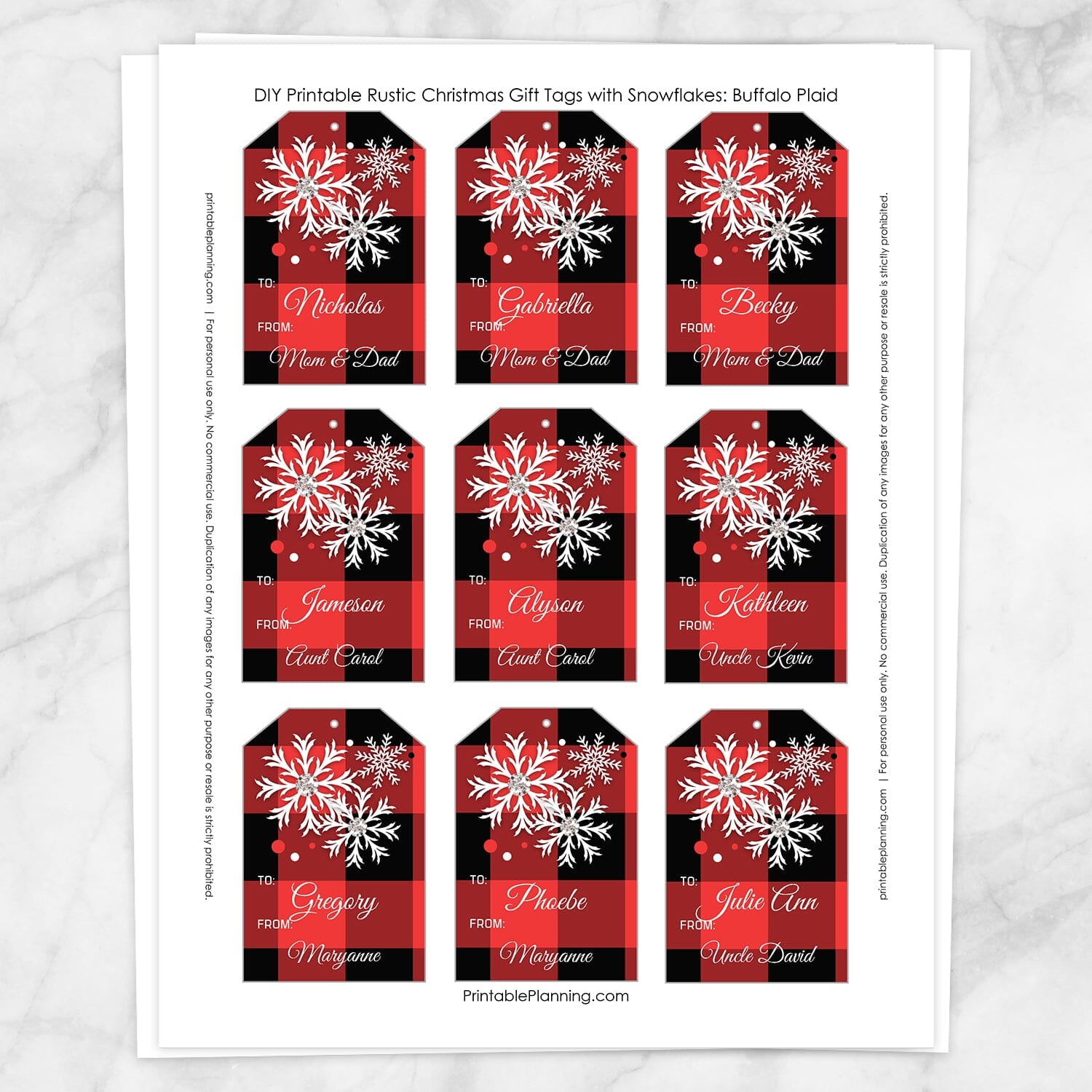 Personalized Red Buffalo Plaid Gift Tags - Printable at Printable Planning for only 5.95 personalized-red-buffalo-plaid-gift-tags-printable-at-printable-planning-for-only-5-95