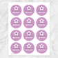 Printable Purple Star Personalized Bookplate Stickers at Printable Planning. Sheet of 12 stickers.