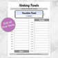 Printable Sinking Funds Savings Chart, 1 Year Bi-Weekly at Printable Planning. Edit all blue fields.