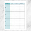 Turquoise Weekly Lesson Plan Pages | Printable Teacher Planner PDF ...