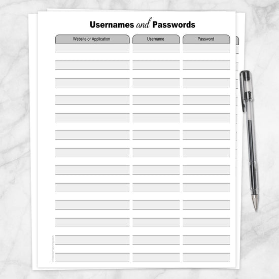 Usernames And Passwords List Printable Login Tracker PDF Printable usernames-and-passwords-list-printable-login-tracker-pdf-printable